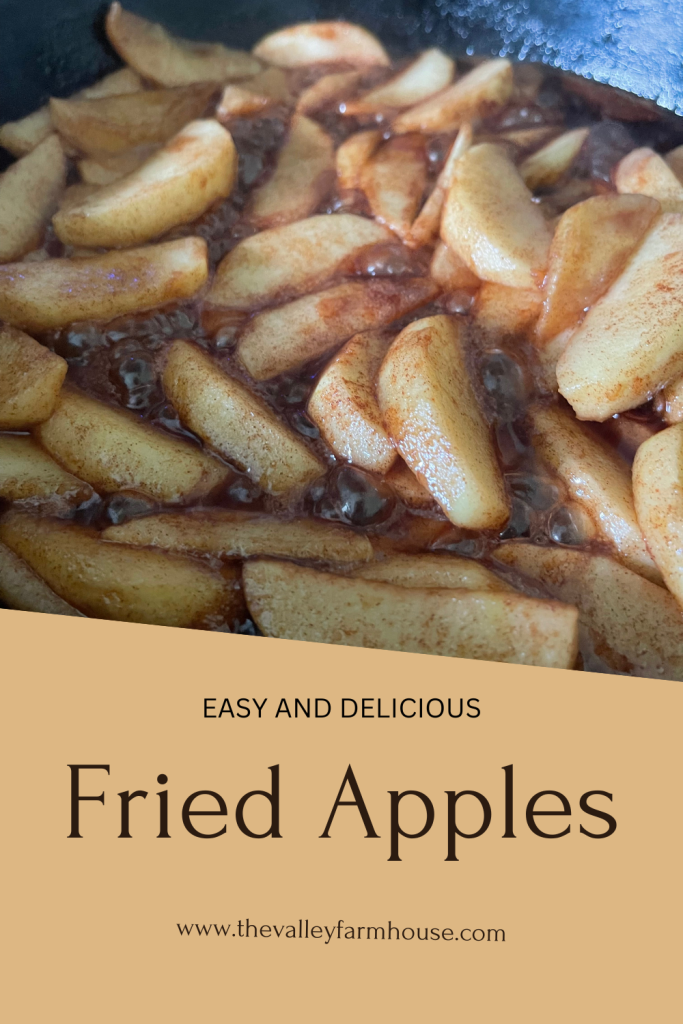 Pinterest pin of fried apples
