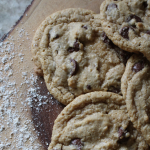 homemade chocolate chip cookies with fresh milled flour